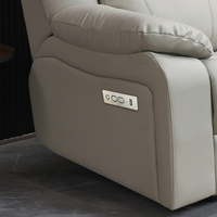 Canapé inclinable électrique moderne en cuir PU, ensemble 3+1, avec port USB, pour salon – Vente chaude usine