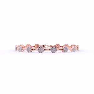 สร้อยข้อมือเพชรมอยส์ซอไนต์สีขาวทองสำหรับเป็นของขวัญครบรอบ - Product Image 3