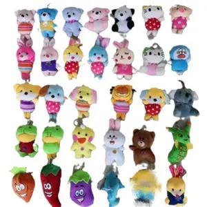 Chaveiro de pelúcia mini 8 a 10 cm, brinquedo de pelúcia de 3 a 4 polegadas para garras, guindaste de venda automática, brinquedo de boneca de pelúcia