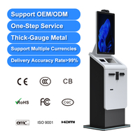 Máquina de Depósito de Efectivo Crtly de 27 y 32 Pulgadas, Máquina de Autoservicio, Terminal de Aceptación de Monedas y Billetes, Quiosco de Pago, Máquina de Cambio de Divisas