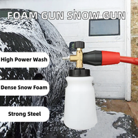 Pistolet à mousse en acier, lance à neige, canon à eau haute pression, bouteille de nettoyage, lavage de voiture