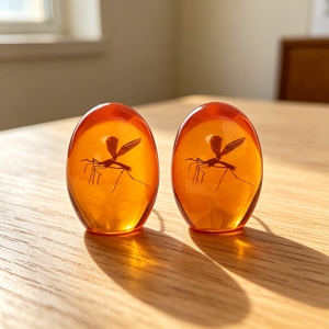 Amber Resin Hand Modeled Customizable Animal <b>Paperweight</b> Mosquito Specimen for Christmas Graduation Decor Desktop Accessories - Product Image 4