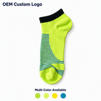 Chaussettes de sport à logo personnalisé, chaussettes de compression absorbant les chocs, chaussettes de sport en tricot multicolores pour l'entraînement et les occasions décontractées