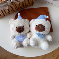 Vente directe usine : Adorable ours en peluche blanc doux de 24 cm avec cœur rouge, prix de jeu pour machine à griffes et jeux d'arcade