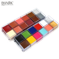 Palette de peinture corporelle UCANBE 12 couleurs, à base d'huile, sans danger pour les enfants, pour tatouages éphémères, maquillage de fête d'Halloween et accessoires de déguisement.