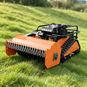 Robot tondeuse à chenilles télécommandé 800 mm, moteur essence <span class=keywords><strong>4</strong></span> temps, pour pentes et tout-terrain, broyeur de gazon pour vergers, bricolage - Product Image 3