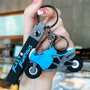 Moda personalizzata cartone animato in Silicone morbido pneumatico in gomma Jeep Bike portachiavi <span class=keywords><strong>3d</strong></span> Mini Biker a forma di auto casco moto Pvc portachiavi - Product Image 2