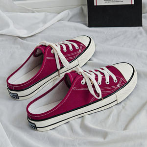 Men's summer low heel <b>half</b>-slipper canvas shoes for men versatile for all occasions <b>half</b>-slipper Canvas trendy Shoes - Product Image 2