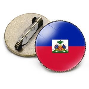 Hızlı teslimat kuzey amerika Haiti alaşım Pin ülke bayrağı broş rozeti şapka ceket çanta - Product Image 1