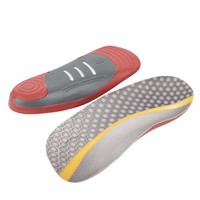 Semelle intérieure en gel PU pour adultes, soutien de la voûte plantaire haute et du pied plat, avec coussinet à sept points pour valgus, demi-semelle confort sportive
