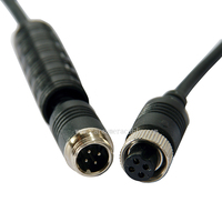 Stock 5 mètres 4 broches GX12 aviation mâle à femelle caméra de recul caméras de recul câble d'extension 5m câble de connexion
