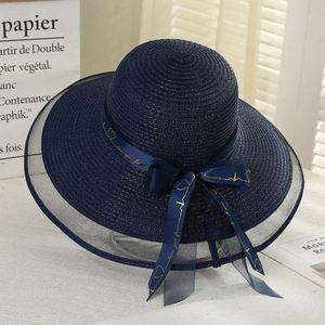 Sombreros de Paja para Mujer, de Ala Ancha, para Protección Solar, a la Moda, para la Playa, Venta al Por Mayor - Product Image 6