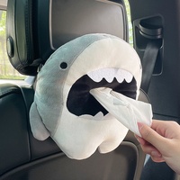Boîte à mouchoirs en peluche de dessin animé en fibre de polyester, rangement créatif pour appuie-tête, marque Longyang
