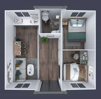 Maison conteneur pliable moderne à énergie solaire de 20 à 40 pieds, étanche, pour les secours en cas de catastrophe, directement de l'usine, à faible coût