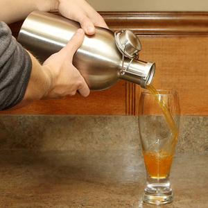 شعار مخصص صلب مقاوم للصدأ مقاوم للتسرب قلاب علوي 2 لتر واحد Walled 64 أونصة مزارع بيرة مع أرجوحة - Product Image 5