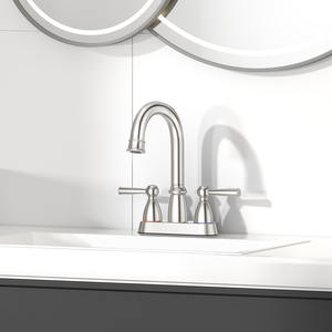 Robinet de lavabo double poignée 4 pouces en acier inoxydable, prix de gros usine le plus bas - Product Image 4