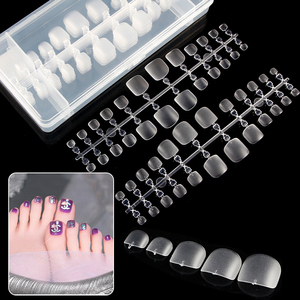 Lot personnalisé de faux ongles carrés courts à presser, finition mate, en gel, 12 tailles - Product Image 3