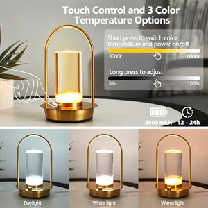 โคมไฟ LED พกพาแบบสัมผัส ปรับความสว่างได้ ใช้ได้ทั่วโลก เหมาะสำหรับตกแต่งห้องนอน สร้างบรรยากาศยามค่ำคืน สำหรับคนดังทางอินเทอร์เน็ต - Product Image 3