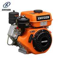Industrieller 168F Dieselmotor 196cc 4-Takt OHV Horizontalwelle für Betonrüttler, Generator und Baumaschinen