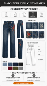 กางเกงยีนส์ขากว้างสไตล์สตรีทสีฟ้าอ่อนสำหรับผู้หญิง - Product Image 6