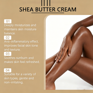 Crema Humectante de Manteca de Karité Rica en Vitamina C, Retiene la Humedad, Nutre <span class=keywords><strong>e</strong></span> Ilumina la Piel - Product Image 3