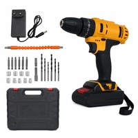 Perceuse sans fil 21V avec batterie au lithium, mandrin 10mm, vitesse variable, mandrin sans clé, couple maximal 40Nm - Outil électrique de qualité industrielle pour le bricolage