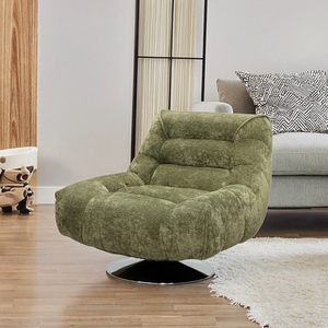 Silla Giratoria Moderna de Lino y Algodón, Versátil para Sala de Estar, Dormitorio, Balcón, Villa, Hotel, Altura Ajustable S-91 Living - Product Image 3