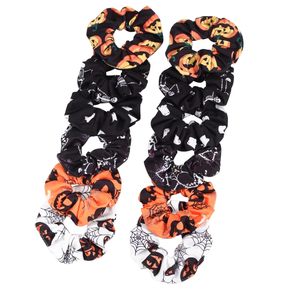 Elastici per capelli di Halloween morbidi con teschio di zucca autunnale fantasmi legacci per capelli a ragnatela pipistrello elastici Scrunchy fasce per capelli regali - Product Image 5