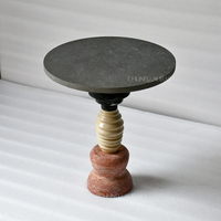 Table basse scandinave personnalisée en travertin antique BJ4330, montage facile, garantie 1 an, salon, chambre, appartement, hôtel