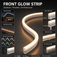 Tira de Luz LED de Neón 0513, 12V/24V, IP67/IP66, Impermeable, Silicona Pura, Alta Densidad, Sin Puntos, Flexible, para Exteriores y Paisajismo