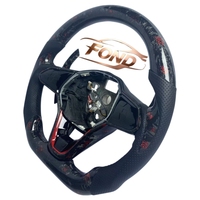 Volant personnalisé en fibre de carbone forgée rouge pour VW Golf MK8, MK5, MK6, MK7, Passat, CC, GTI, Bora et Sagitar