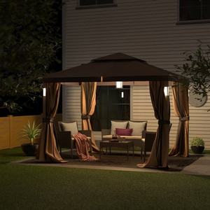 Gazebo de Madera <span class=keywords><strong>Alto</strong></span> y Lujoso para Exteriores, Protección contra Sol, Lluvia y Nieve - Product Image 4