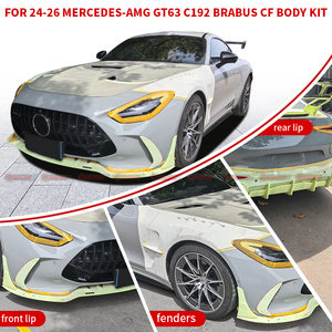 Kit carrosserie en fibre de carbone sèche de la meilleure marque, style BB, pour Mercedes AMG GT 63 C192, comprenant un spoiler avant et un capot. - Product Image 1
