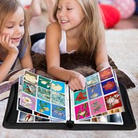 Classeur de cartes à collectionner à 9 pochettes, en cuir PU, rechargeable, avec 50 pages et fermeture éclair, pour collection de cartes