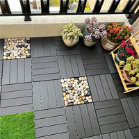 Dalles de terrasse extérieures en WPC Easy Click, 30 cm, carrées, à emboîtement, pour patio, terrasse, sol extérieur, utilisation en extérieur