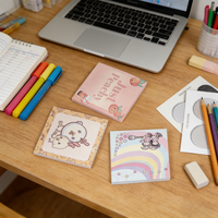 Marque-page autocollant magnétique personnalisé en forme de triangle, avec index en papier coloré, petit mémo décoratif pour l'école