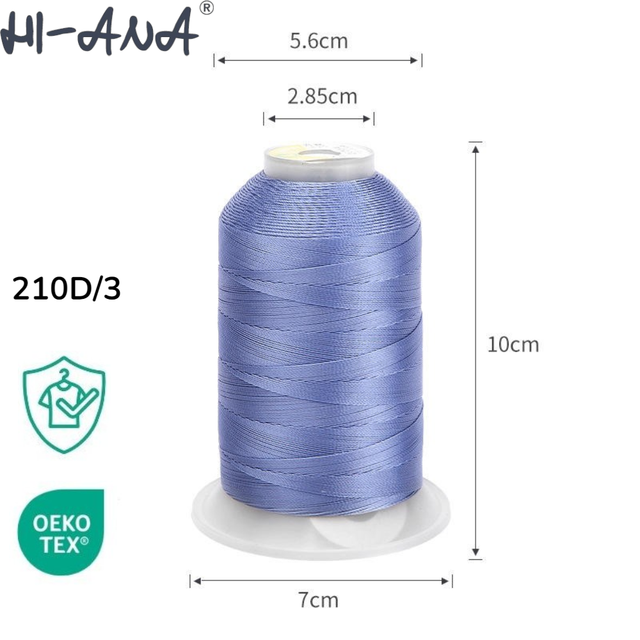 210D/3 High Tenacity Silk Polyester Three-strand Fine Thread Handmade Sewing Thread for Tire Upper Shoe and Bag Insole