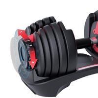 Haltères réglables 52,5 LB 24kg, ensemble d'haltères de gymnastique et de fitness en caoutchouc à prix réduit d'équipement OEM