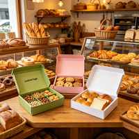 Boîte alimentaire magnétique personnalisée avec logo, écologique et recyclable, avec séparateur pour fruits secs, chocolat, biscuits, pâtisserie
