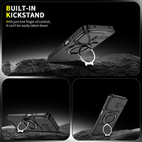 Coque de téléphone compatible transfrontalier OPPO A6 Pro & Realme 16 avec motif animal, ouverture par poussoir, support anti-chute et anneau métallique en TPU/PC