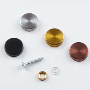 Espejo de acero inoxidable cubierta decorativa para uñas espejo de vidrio acrílico publicidad clavo fijación tornillo cubierta clip - Product Image 1