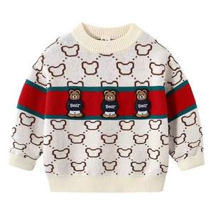 Sweatshirts pour enfants de style vintage d'automne, nouveau pull pour bébé, vêtements d'extérieur avec col rond, <span class=keywords><strong>sweat</strong></span> en polaire pour garçons - Product Image 1