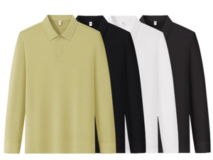 <span class=keywords><strong>Polo</strong></span> a Maniche Lunghe in Seta di Gelso con Logo Personalizzato Stampato per Primavera e Autunno - Product Image 5