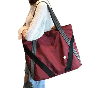 Custom Printed Colorful Eco Reusable Fashion Design Tote Bags Grocery Claret Wine Red Burgundy Shopping Bag