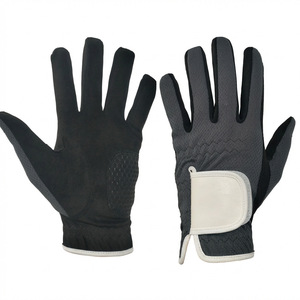 Guantes de Golf de Gamuza y Malla Transpirable Antideslizantes para Hombre, Guantes de Golf Personalizables para Práctica al Aire Libre en Gris y Azul - Product Image 3