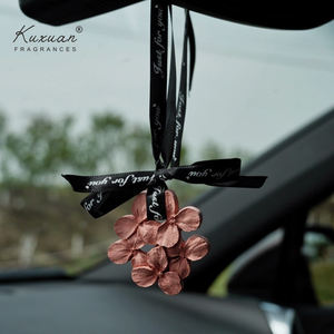 नई सिरेमिक प्लेट सुगंध सैशे लटकाए पत्थर के फूल रिबन प्राकृतिक आवश्यक तेल कार अलमारी कपड़े दराज रस्सी प्रकार - Product Image 2