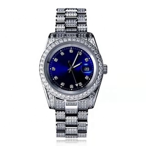 Relojes de Lujo con Cristales de Imitación de Diamantes, Diseño Hip Hop, con Cuarzo y Oro - Product Image 3