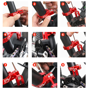 Guide-chaîne de vélo MUQZI <span class=keywords><strong>pour</strong></span> pédalier simple, fixation par collier 28.6 31.8 34.9mm, type direct, réglable <span class=keywords><strong>pour</strong></span> VTT, VTT fixe, Gravel 1X - Product Image 5