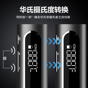 2 In 1 Hair Straightener Curler 25mm Negative Ion PTC <b>Titanium</b> Plate Adjustable Temperature For Dry Hair - Product Image 4