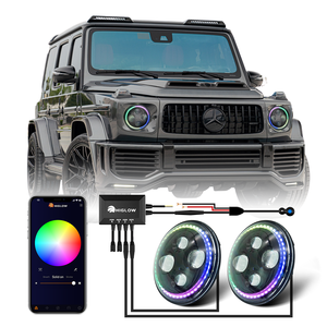 Phare à LED pour jeep Harley, système d'éclairage automatique de 7 pouces, H4 - Product Image 4
